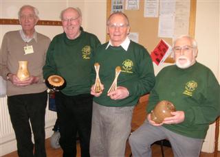 Howard and Pat won certificates for turning of the month and Highly commended respectively. Bernard and Norman both received a commended certificate